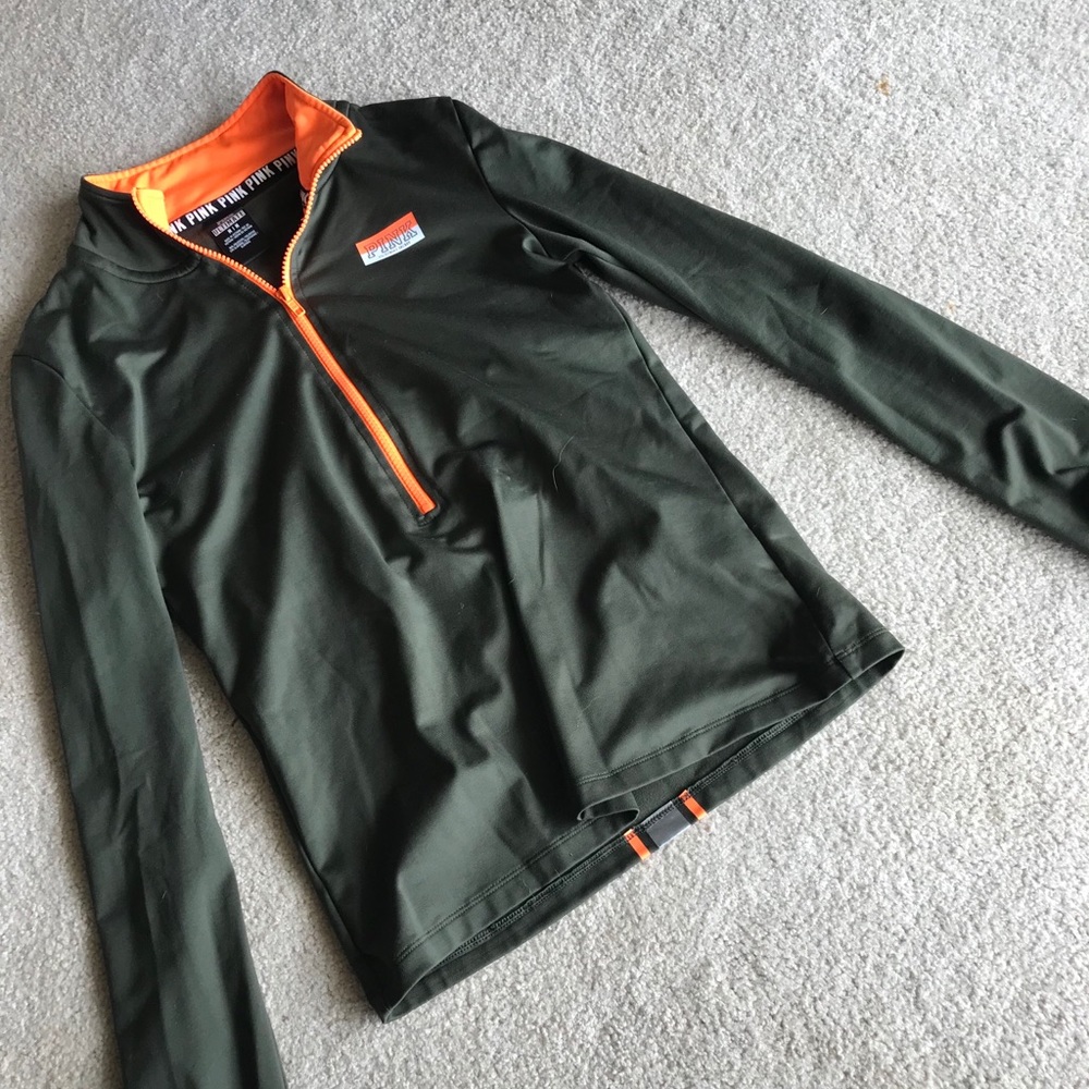 Olive green and orange pink brand long sleeve